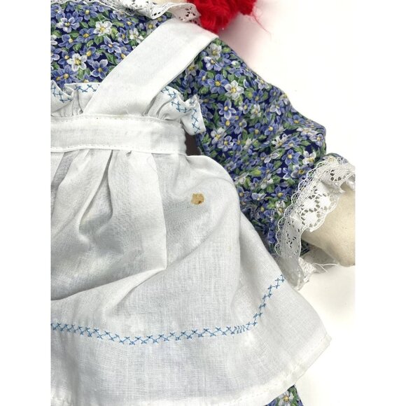 VTG Handmade 19" Plush Stuffed Raggedy Ann & Andy Dolls Toys Drawn Face *Flaws* - Picture 7 of 7